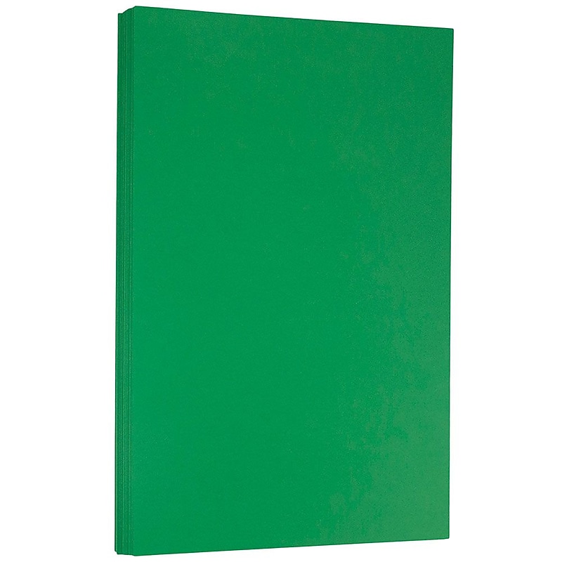 JAM Paper Smooth Colored 8.5" x 14" Color Copy Paper, 32 lbs. Green, 100 Sheets/Pack (151053) image 1