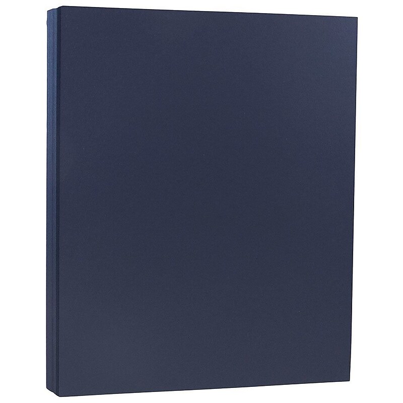 JAM Paper Matte Colored 8.5" x 11" Color Copy Paper, 32 lbs. Navy Blue, 50 Sheets/Pack (156550) image 1