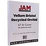 JAM Paper Vellum Bristol 67 lb. Cardstock Paper, 8.5" x 11", Orchid Purple, 50 Sheets/Pack (169829)~#|#~m004089705_sc7