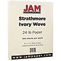 JAM Paper® Strathmore 24lb Paper, 8.5 x 11, Ivory Wove, 100 Sheets/Pack (191259)~#|#~m004089743_sc7