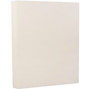 JAM Paper® Extra Heavy Weight 130lb Cardstock, 8.5 x 11 Coverstock, Strathmore Natural White Wove, 25 Sheets/Pack (1196724)