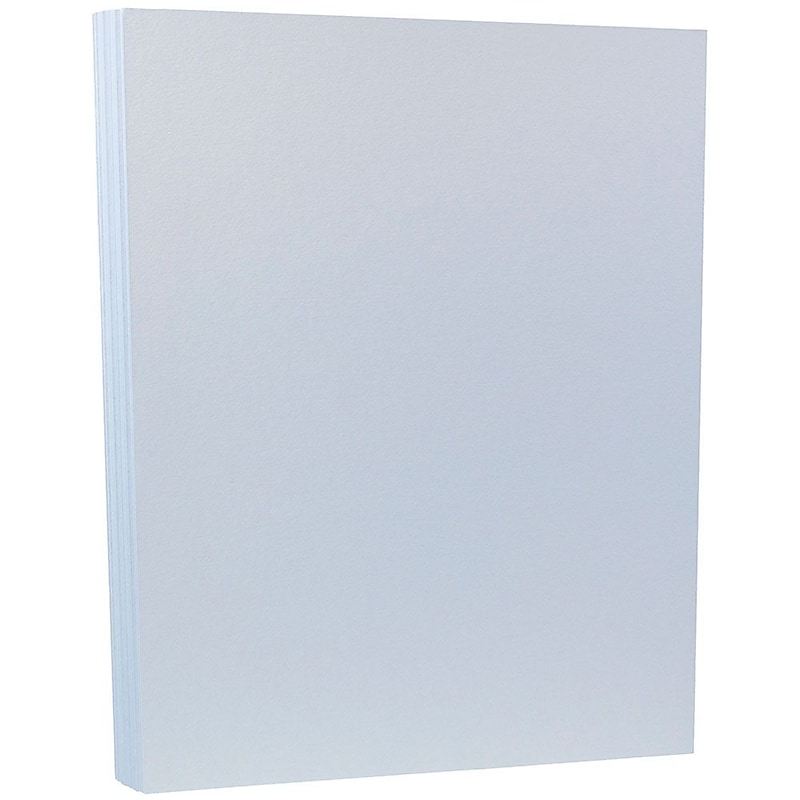 JAM Paper 100 lb. Cardstock Paper, 8.5" x 11", Baby Blue, 250 Sheets/Ream (5155792B) image 1