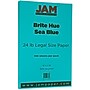 JAM Paper Smooth Colored 8.5" x 14" Copy Paper, 24 lbs., Sea Blue Recycled, 100 Sheets/Pack (16728245)~#|#~m004089867_sc7