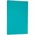 JAM Paper® Smooth Colored Paper, 24 lbs., 8.5" x 14", Sea Blue Recycled, 100 Sheets/Pack (16728245)