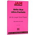 JAM Paper® Smooth Colored Paper, 24 lbs., 8.5" x 14", Ultra Fuchsia Pink, 100 Sheets/Pack (16728246)