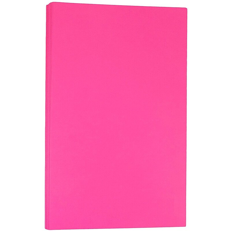 JAM Paper Smooth Colored 8.5" x 14" Color Copy Paper, 32 lbs. Fuchsia Pink, 100 Sheets/Pack (16728246) image 1