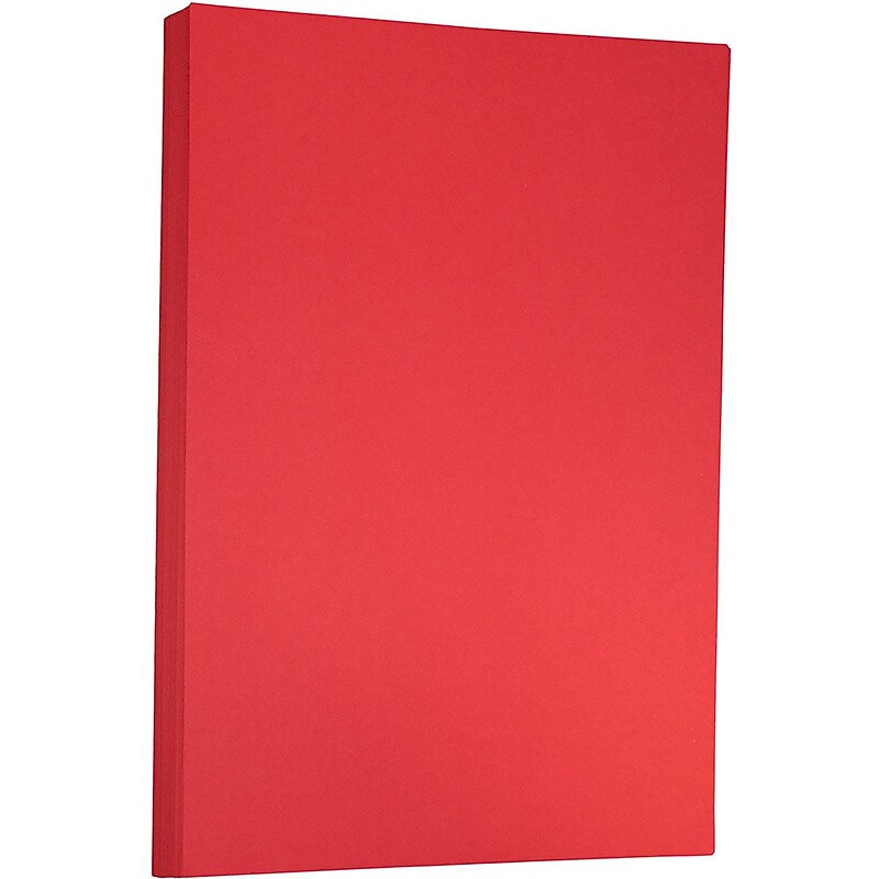 JAM Paper Matte Colored 11" x 17" Color Copy Paper, 32 lbs. Re-Entry Red, 100 Sheets/Pack (16728462) image 1