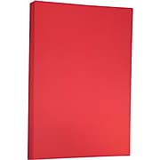 JAM Paper® Ledger Matte 24 lb. Paper, 11" x 17" Tabloid, Red Recycled, 100 Sheets/Pack (16728462)