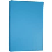 JAM Paper Ledger 65 lb. Cardstock Paper, 11" x 17", Blue, 50 Sheets/Pack (16728479)
