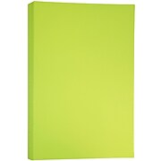 JAM Paper Ledger 65 lb. Cardstock Paper, 11" x 17", Terra Lime Green, 50 Sheets/Pack (16728486)