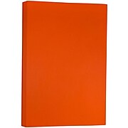 JAM Paper Ledger 65 lb. Cardstock Paper, 11" x 17", Orange, 50 Sheets/Pack (16728492)