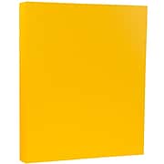 JAM Paper 80 lb. Cardstock Paper, 8.5" x 11", Sunflower Yellow, 50 Sheets/Pack (16729203)