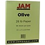 JAM Paper Matte Colored 8.5" x 11" Copy Paper, 28 lbs., Olive Green, 50 Sheets/Pack (16729244)~#|#~m004089927_sc7