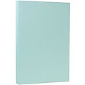 JAM Paper Matte Colored Paper, 28 lbs., 8.5" x 14", Aqua Blue, 50 Sheets/Pack (16729307)