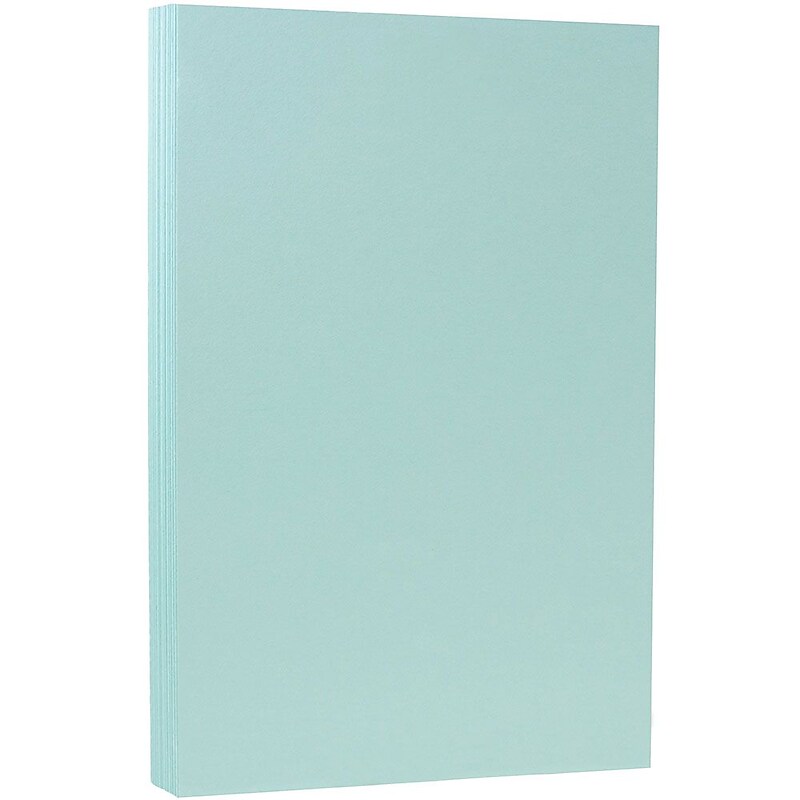 JAM Paper Matte 8.5" x 14" Color Copy Paper, 32 lbs. Aqua Blue, 50 Sheets/Pack (16729307) image 1