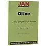 JAM Paper Matte Colored 8.5" x 14" Copy Paper, 28 lbs., Olive Green, 50 Sheets/Pack (16729367)~#|#~m004089945_sc7