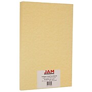 JAM Paper Parchment 65 lb. Cardstock Paper, 8.5" x 11", Antique Gold Yellow, 50 Sheets/Pack (17128864)