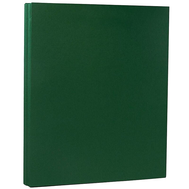JAM Paper Matte Colored 8.5" x 11" Color Copy Paper, 32 lbs. Dark Green, 50 Sheets/Pack (64429278) image 1
