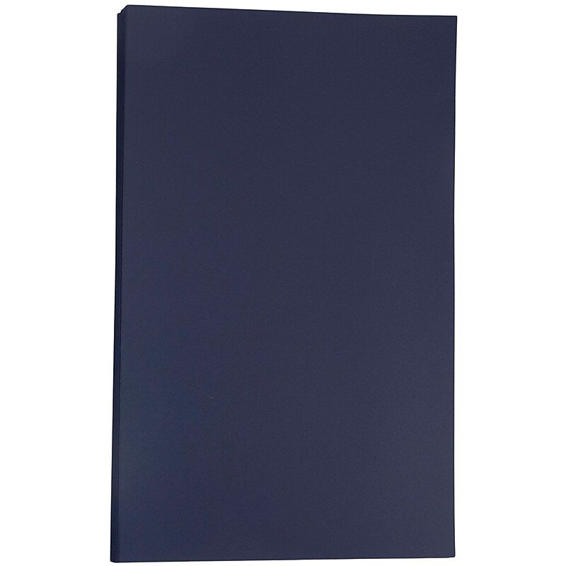 JAM Paper 8.5" x 14" Color Multipurpose Paper, 32 lbs. Navy Blue, 50 Sheets/Pack (64429510) image 1