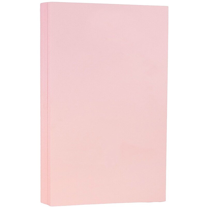 JAM Paper Matte Colored 8.5" x 14" Color Copy Paper, 32 lbs. Baby Pink, 50 Sheets/Pack (76329455) image 1