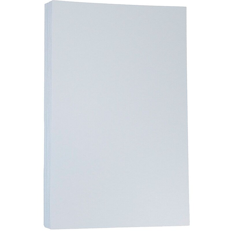 JAM Paper 100 lb. Cardstock Paper, 8.5" x 14", Baby Blue, 50 Sheets/Pack (76329467) image 1