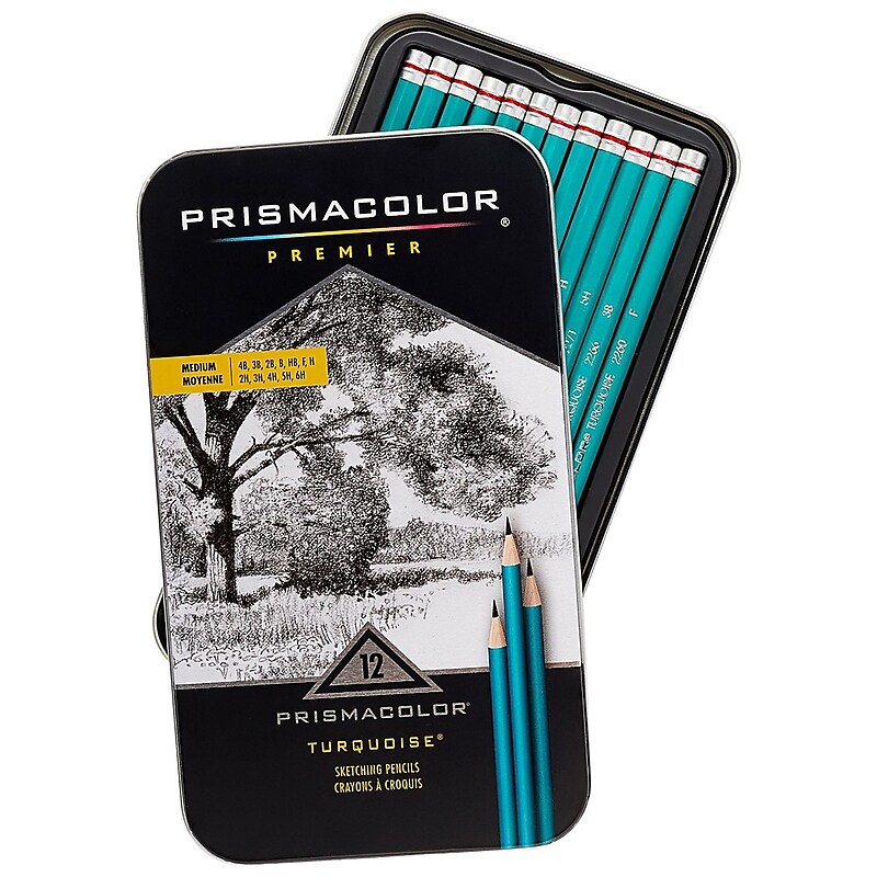 Prismacolor Premier Turquoise Medium Grade Sketch Pencil Set, 12/Pack (24192) image 1