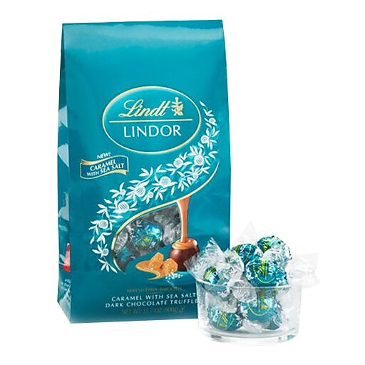 Shop Staples for Lindt LINDOR Caramel with Sea Salt Dark Chocolate