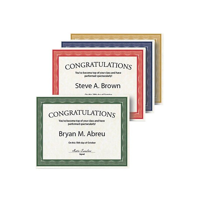 Geographics Traditional Graduation Certificates, 8.5" x 11", Multicolor, 40/Pack (48669) image 1