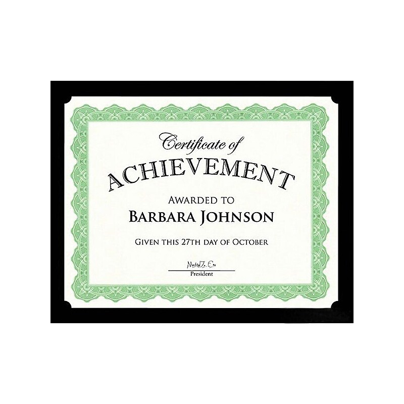 Geographics Achievement Certificate Holders, 9.5" x 12", Black, 10/Pack (47836) image 1