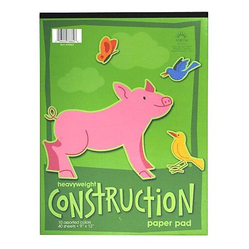 Inc 9" x 12" Assorted Construction Paper Pad (78862) at Staples