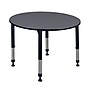 Regency Kee 48" Round Activity Table, Height Adjustable, Grey (TB48RNDGYAPBK)~#|#~m004321068_sc7