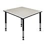 Regency Kee Adjustable Square Activity Table, 23" x 48", Height Adjustable, Maple (TB4848PLAPBK)~#|#~m004321103_sc7
