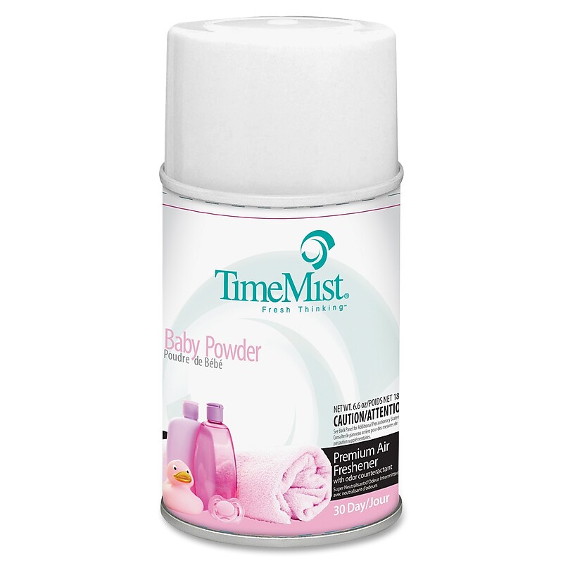 TimeMist Air Freshener & Deodorizer Aerosol Dispenser Refill, Baby Powder Scent, 5.3 fl oz (TMS332512TMCAPT) image 1