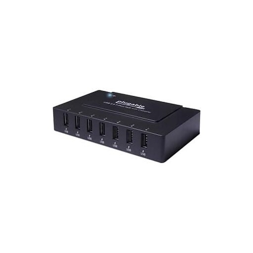 Plugable 7Port USB 2.0 Hub, Black (USB2HUB7BC) Staples