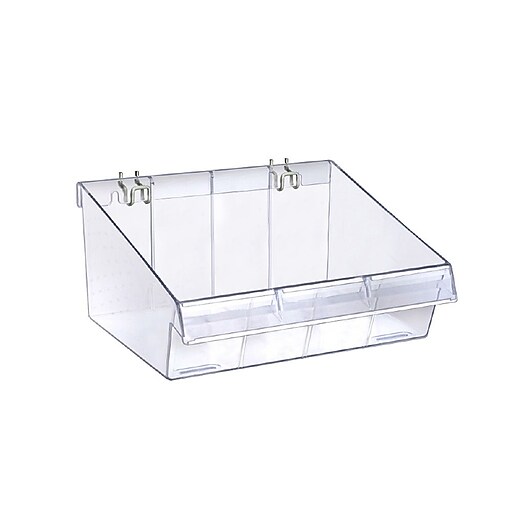 Azar 8inch Deep Clear Divider Bin Staples