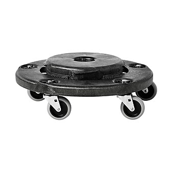 Rubbermaid® Round Twist On/Off Dolly, Black (FG264000BLA)