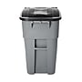 Rubbermaid Brute Plastic Outdoor Trash Can, 50 Gallon, Gray (FG9W2700GRAY)~#|#~m004399948_sc7