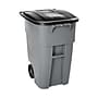 Rubbermaid Brute Plastic Outdoor Trash Can, 50 Gallon, Gray (FG9W2700GRAY)~#|#~m004399949_sc7