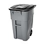 Rubbermaid Brute Plastic Outdoor Trash Can, 50 Gallon, Gray (FG9W2700GRAY)~#|#~m004399950_sc7
