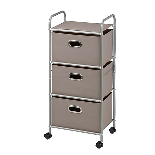 Honey Can Do 3 Drawer Rolling Cart, Gray (CRT06248) Staples