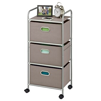 Honey Can Do 3 Drawer Rolling Cart, Gray (CRT-06248)