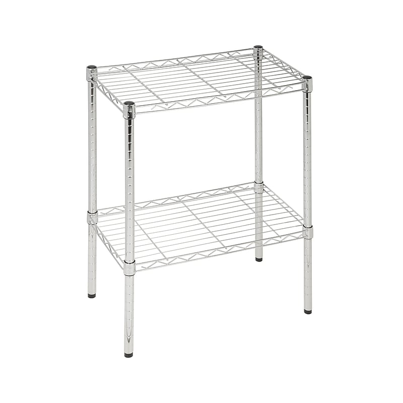 Honey Can Do 2-Tier Adjustable Storage Shelf, Chrome (SHF-04059) image 1
