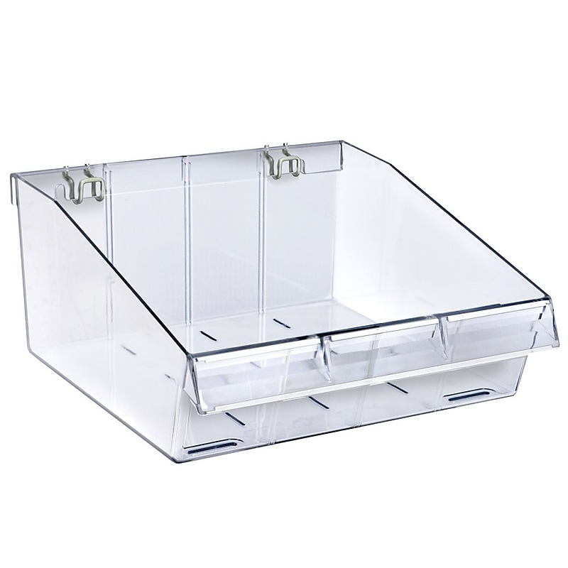 Azar 10.12-inch Deep Clear Divider Bin image 1