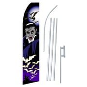NeoPlex Halloween Vampire Swooper Flag and Flagpole Set