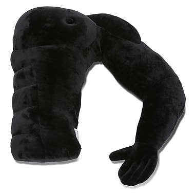 Deluxe Comfort Boyfriend Muscle Man Arm Plush Throw Pillow; Black Staples