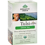 Organic India Tulsi Green Tea Bags, 18 /Box (71548-MP)