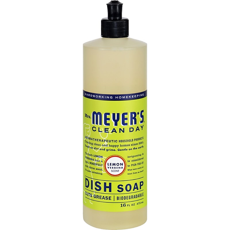 Mrs. Meyer's Clean Day Liquid Dish Soap, Lemon Verbena, 16 oz. (347635) image 1