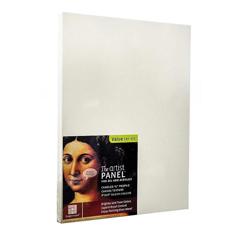 Ampersand The Artist Panel Canvas Texture Cradled Profile 9 In. X 12 In. 3/4 In. [Pack Of 2] (2PK-APC.75 912) image 1