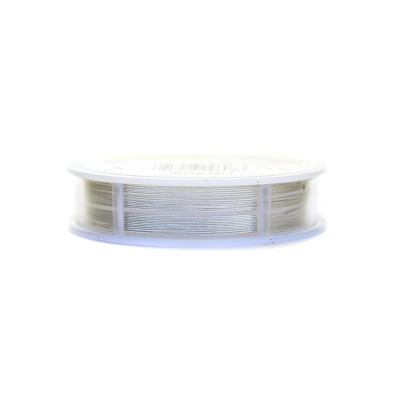 Beadalon 19 Strand Bead Stringing Wire Metallic Silver Color .015 In. (0.38 Mm) 15 Ft. Spool (JW14S-15FT) image 1