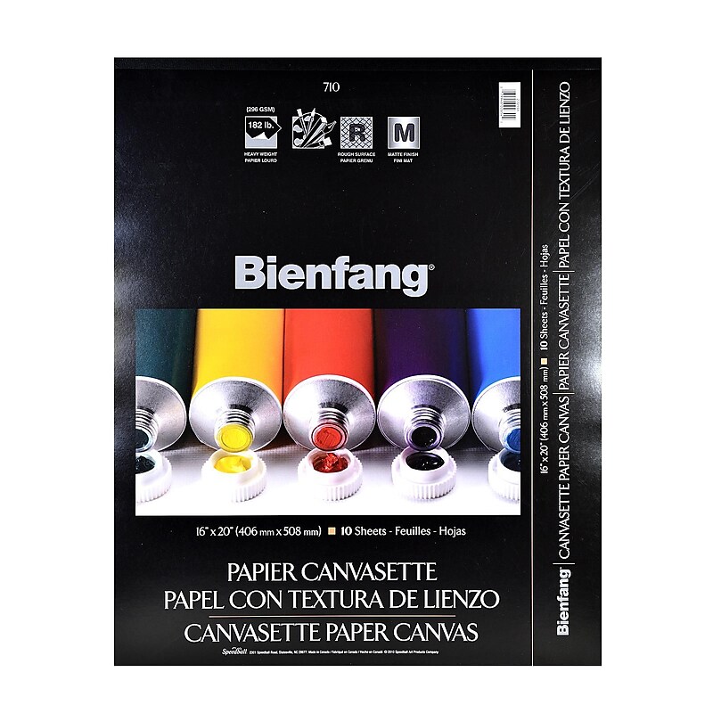 Bienfang Canvasette Paper Canvas 16 In. X 20 In. Pad Of 10 Sheets (270151) image 1